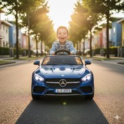 Macchina Elettrica per Bambini 12V con Licenza Mercedes CLS Small Blu...