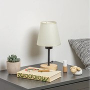 Brilagi - Lampada da tavolo NUBILA WOOD 1xE27/25W/230V quercia/color crema