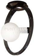 Dea-pl lampada da soffitto 1 luce effetto marmo nero e vetro stinat...
