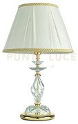 Lume grande 1306 1 luce trasparente e oro attacco e27 h.39+26cm