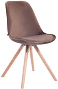 Sedia Da Visita Toulouse İn Velluto - Eleganza E Comfort / Braun / Natura