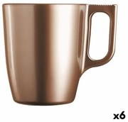 Tazza Mug Luminarc Flashy Marrone Chiaro 250 ml Vetro (6 Unità)