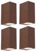 Set di 4 applique marrone ruggine 2 luci IP44 - Baleno I