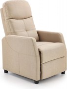 Poltrona reclinabile Felipe in tessuto beige - H103 cm