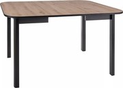 Tavolo Dante II allungabile in rovere Artisan e struttura nero opaco – 90/130x90x75 cm