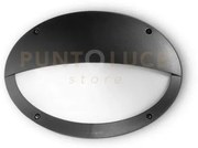 Polar-2 ap1 ovale 33x23cm applique 1 luce attacco e27 ip66 nero
