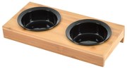 Set di ciotole con supporto in bambù per cane ø 12 cm – Love Story