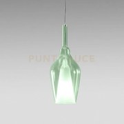Ofelia s/12 - vetro verde trasparente e portalampada bianco 1 luce ...