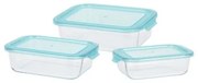 Set di 3 scatole porta pranzo Excellent Houseware Cristallo