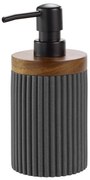 Dispenser di sapone in poliresina antracite 350 ml Niagara - douceur d'intérieur