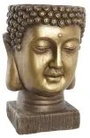 Vaso DKD Home Decor Fibra di Vetro Dorato Buddha Orientale (25 x 25 x 36 cm)