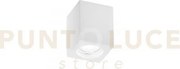 Plafoniera space quadrata bianca 1 luce attacco gu10 7x7x9cm in ges...