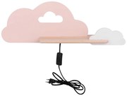 Applique LED per bambini con mensola CLOUD LED/5W/230V rosa/bianco
