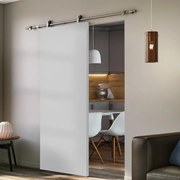 Porta scorrevole Smoke in legno grigio, L 92.5 x H 211.5 cm, con binario Toledo Sinistra