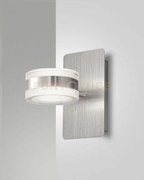 Dunk applique alluminio spazzolato a led 3000k - 16w - 1510 lm orie...