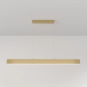 Lampadario A Sospensione Moderno Step Metallo Oro Luce Led Integrato 30W Fredda