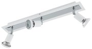 Spot Moderno Sarria In Acciaio Bianco 3 Luci Gu10 4,5W Ip20