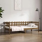 Dormeuse marrone miele 90x200 cm in legno massello di pino