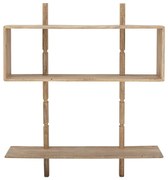 Libreria a parete in legno di mango in colore naturale 96,5x110,5 cm Millian - Bloomingville