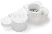 Chio applique da parete 2 luci up/down in gesso bianco attacco gx53...