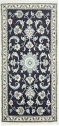 Nain Tappeto 70 x 130 Blu (Iran) Annodato A Mano