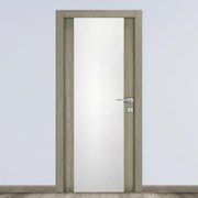 Porta battente Almond vetrata avena L 90 x H 210 cm reversibile