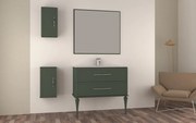 Specchio con illuminazione integrata bagno rettangolare Tiffany BADEN HAUS L 98 x H 90 x P 4 cm verde