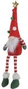 Gnomo Natale gambemolli 41 cm rosso palline