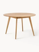 Livinia Aslan Tavolo Da Pranzo Rotondo In Rovere Malese - 90 Cm, Stile Mid-Century Moderno