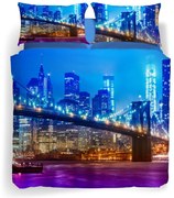 Completo Copripiumino in Cotone Brooklyn Matrimoniale Sogni