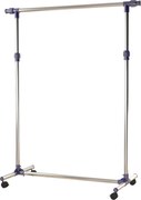 Stender Appendiabiti Larghezza e altezza regolabili con Ruote in Acciaio Inox 160x170 cm...