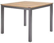Tavolo da pranzo per giardino Oris NATERIAL in alluminio con piano in eucalipto marrone per 4 persone 89x89cm