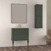 Mobile da bagno sotto lavabo TIFFANY verde opaco laccato opaco L 78 x H 55 x P 46 cm 2 cassetti, lavabo non incluso