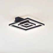 Lindby plafoniera LED Madamo, nera, 30 cm, 3000K, alluminio