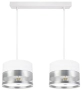 Lampadario su filo MILO 2xE27/60W/230V argento