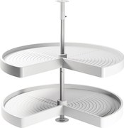 Cestello Girevole Ø71 cm per Mobile da Cucina 80 cm in Plastica e Alluminio Emuca Bianco...