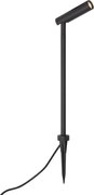 Faretto da giardino moderno 12V nero 10cm incl. LED IP65 - Voltaire Lino
