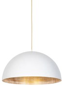 Lampada a sospensione industriale bianco con oro 50 cm - Magna Eco