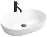 Lavabo da appoggio in ceramica CLEO White-REA