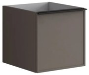 Struttura semi colonna da bagno Pixel2 cassetti laccato opaco grigio carbone L 40 x H 40 x P 45.5 cm