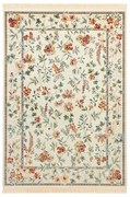 Tappeto in viscosa crema 135x195 cm Oriental Flowers - Nouristan