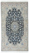 Nain Tappeto persiano 200 x 110 Blu (Iran) Annodato A Mano