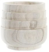 Vaso DKD Home Decor Marrone Naturale Quadrato Boho 17 x 17 x 16 cm