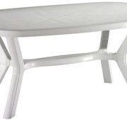 Tavolo da pranzo per giardino Antibe NEW GARDEN struttura e superficie in Polipropilene  bianco per 6 persone 160x95cm