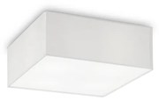 Plafoniera Moderna Ritz Tessuto Bianco 4 Luci E27 D40Cm