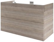 Mobile da bagno sotto lavabo SENSEA Neo grigio chiaro lucido L 105 x H 64 x P 48 cm 2 cassetti, lavabo non incluso