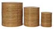 Ferm Living - Column Storage Set of 3 Natural Stained ferm LIVING