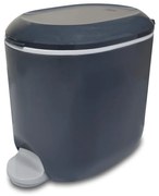 Cestino per la spazzatura in plastica grigio scuro con pedale 3,5 l – Addis