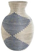 Vaso DKD Home Decor Azzurro Naturale Mediterraneo 31 x 31 x 50 cm