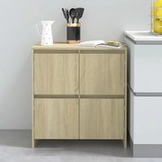 Credenza rovere sonoma 70x41x75 cm in truciolato